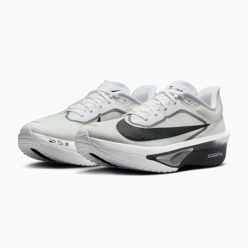 Vyriški bėgimo batai Nike Zoom Fly 6 white/smoke grey/metallic silver/black 10