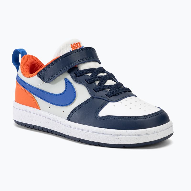 Vaikiški batai Nike Court Borough Low Recraft white/navy/orange