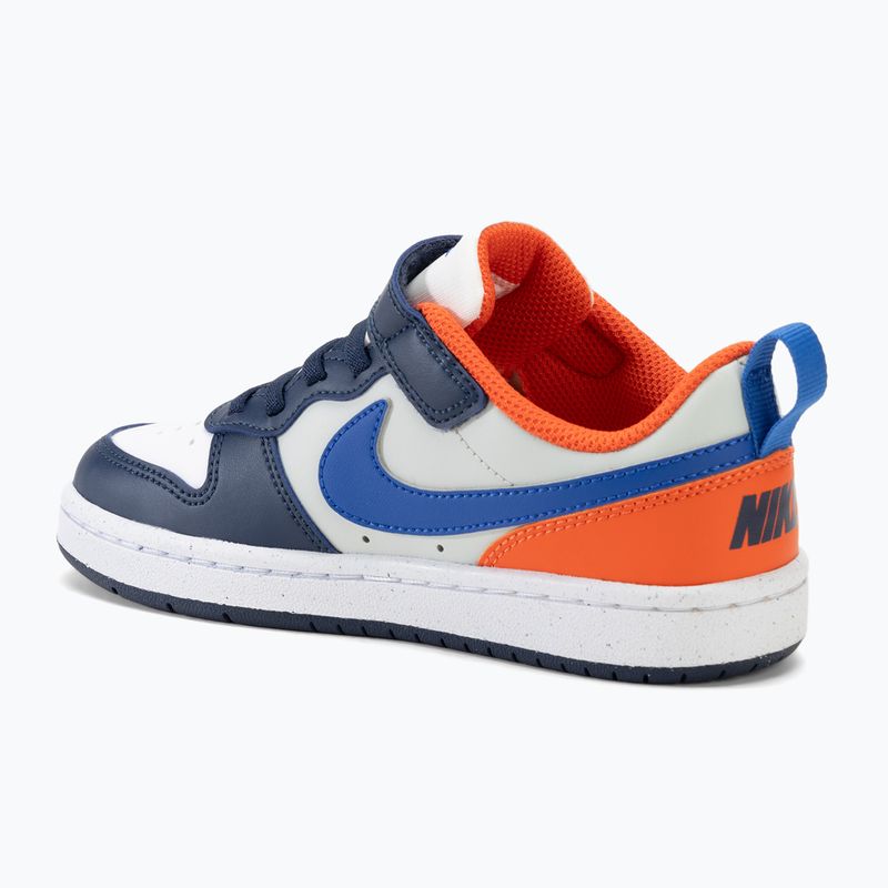 Vaikiški batai Nike Court Borough Low Recraft white/navy/orange 3