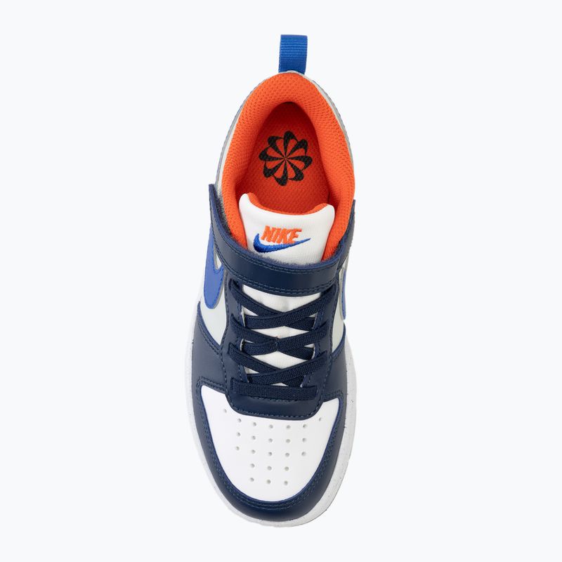 Vaikiški batai Nike Court Borough Low Recraft white/navy/orange 5