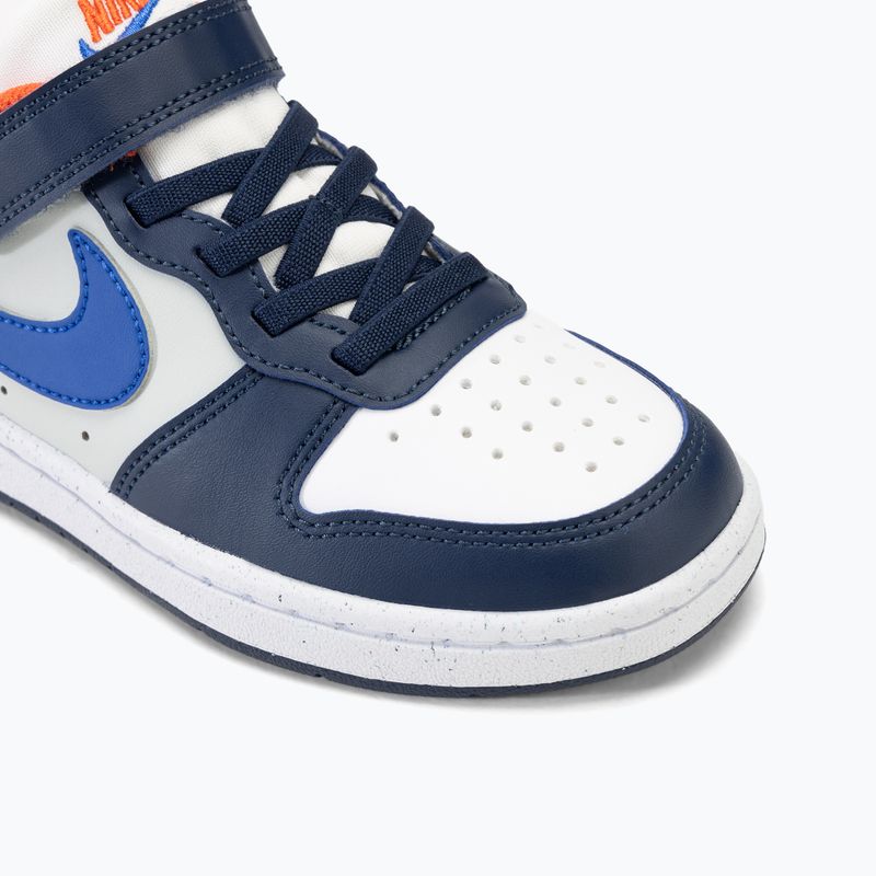 Vaikiški batai Nike Court Borough Low Recraft white/navy/orange 7