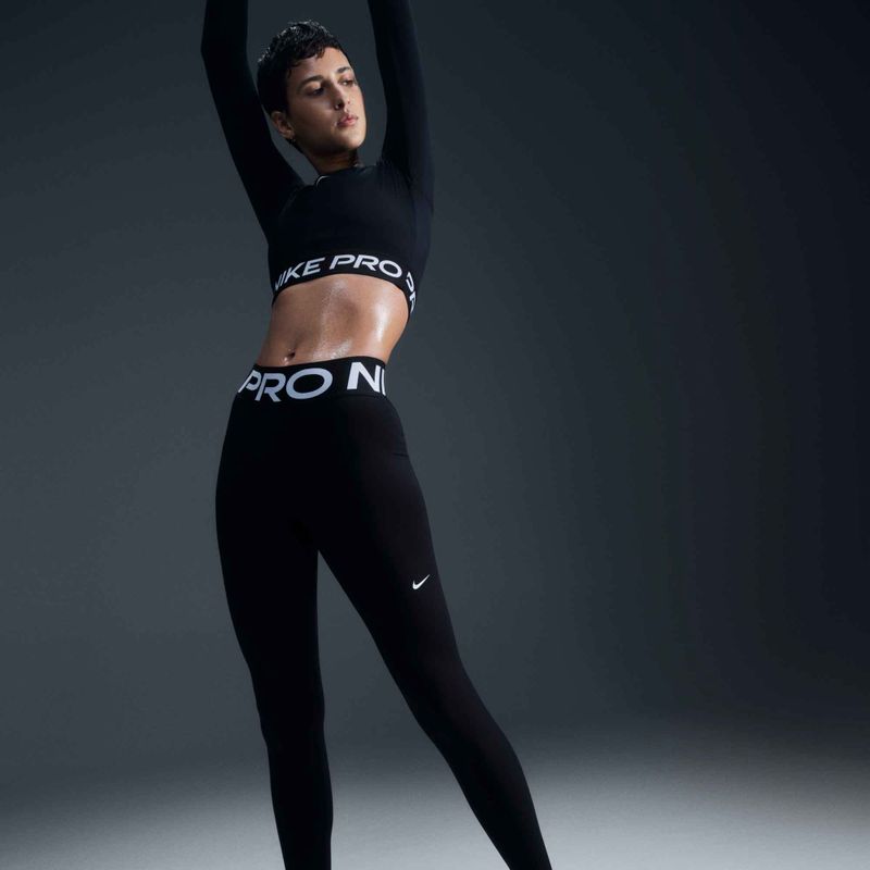 Moteriškos treniruočių tamprės Nike Pro Sculpt black/white 7