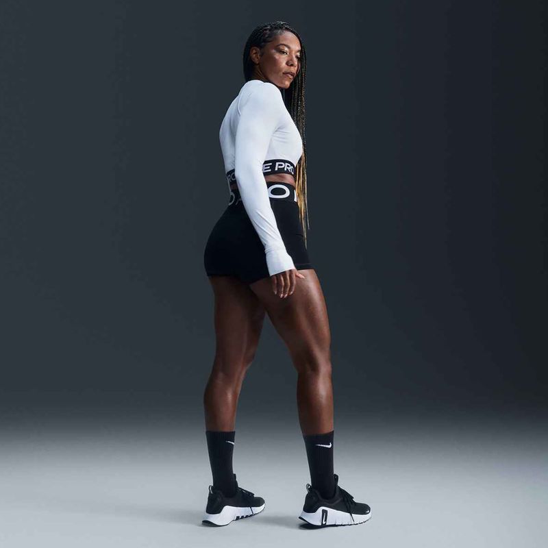 Moteriški šortai Nike Pro Sculpt High Waisted 3" Biker black/white 11