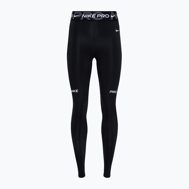 Moteriškos treniruočių tamprės Nike Pro Mid-Rise 7/8 Graphic black/iron grey/white/white