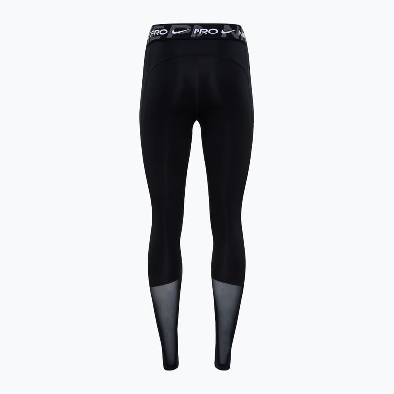Moteriškos treniruočių tamprės Nike Pro Mid-Rise 7/8 Graphic black/iron grey/white/white 2