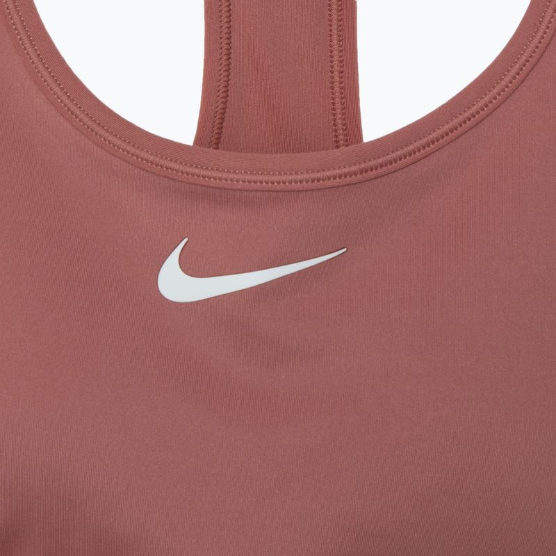 Treniruočių liemenėlė Nike Swoosh Medium Support canyon pink/white 3