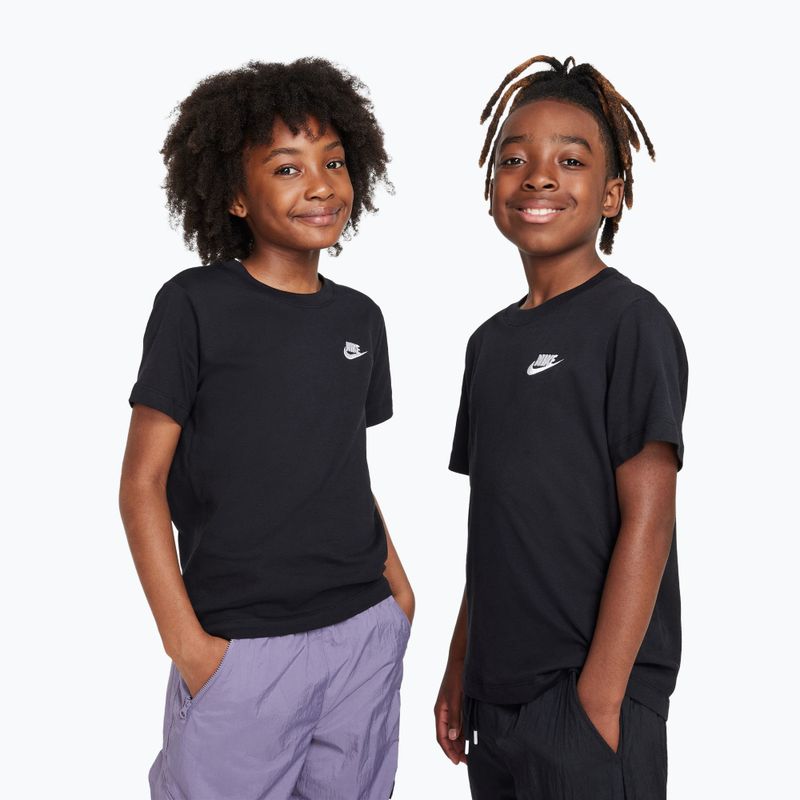 Vaikiški marškinėliai Nike Sportswear black