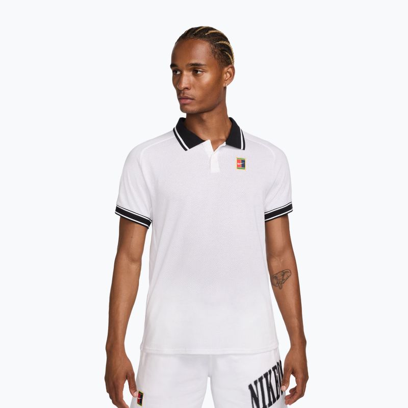 Vyriški teniso marškinėliai Nike Court Heritage Polo white/black
