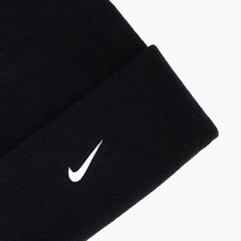 Žieminė kepurė Nike Peak Swoosh Beanie black/white 3