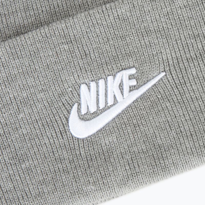 Žieminė kepurė Nike Peak Futura Beanie dark grey heather/white 3