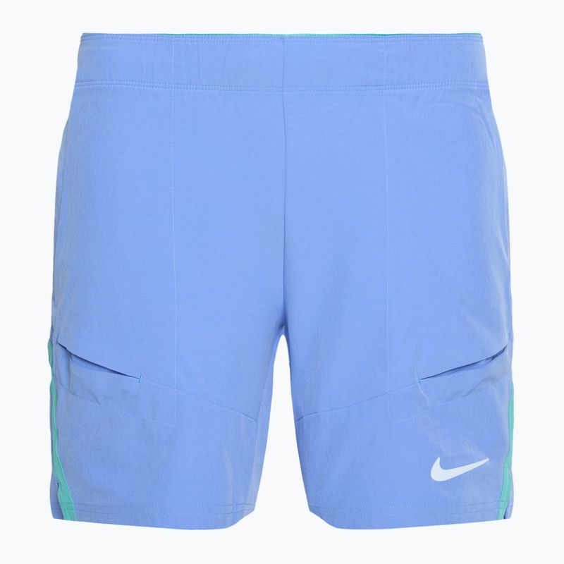 Vyriški teniso šortai Nike Court Advantage Dri-FIT 7" royal pulse/ green frost/ white