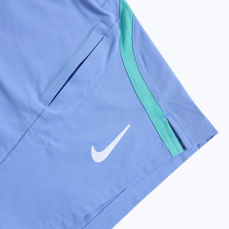 Vyriški teniso šortai Nike Court Advantage Dri-FIT 7" royal pulse/ green frost/ white 3