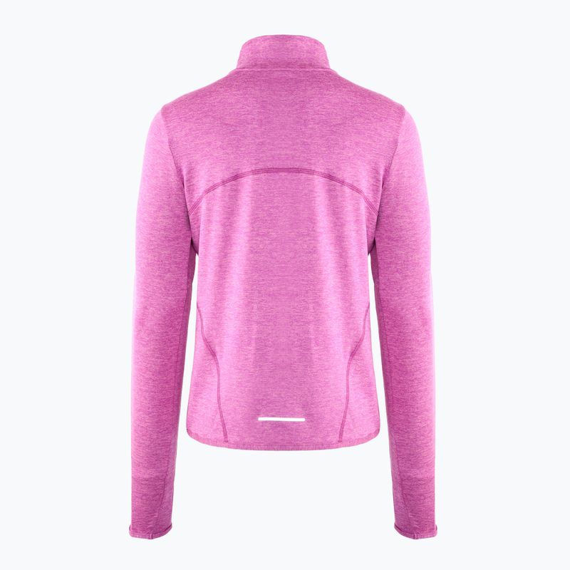 Moteriški bėgimo marškinėliai ilgomis rankovėmis Nike Swift Element UV 1/4-Zip hot fuchsia/plum dust/heather 2