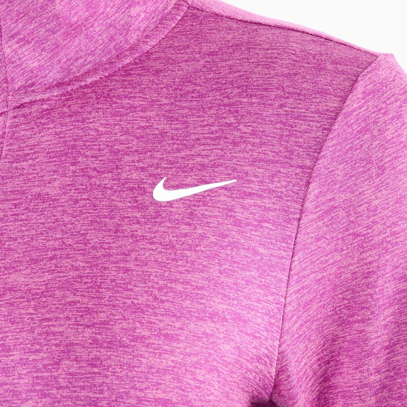 Moteriški bėgimo marškinėliai ilgomis rankovėmis Nike Swift Element UV 1/4-Zip hot fuchsia/plum dust/heather 3