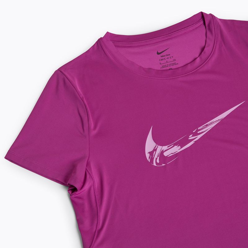 Moteriški bėgimo marškiniai Nike One Dri-Fit hot fuchsia / light wild mango 3