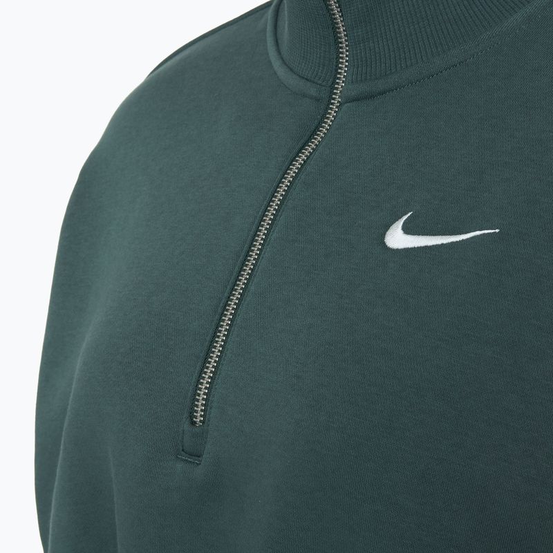 Moterų Nike Sportswear Phoenix Fleece 1/2 Zip Cropped vintage green/ sail džemperis 3