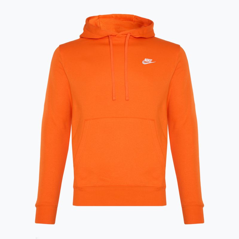 Vyriškas džemperis Nike Sportswear Club Fleece Hoodie safety orange/ safety orange/ white