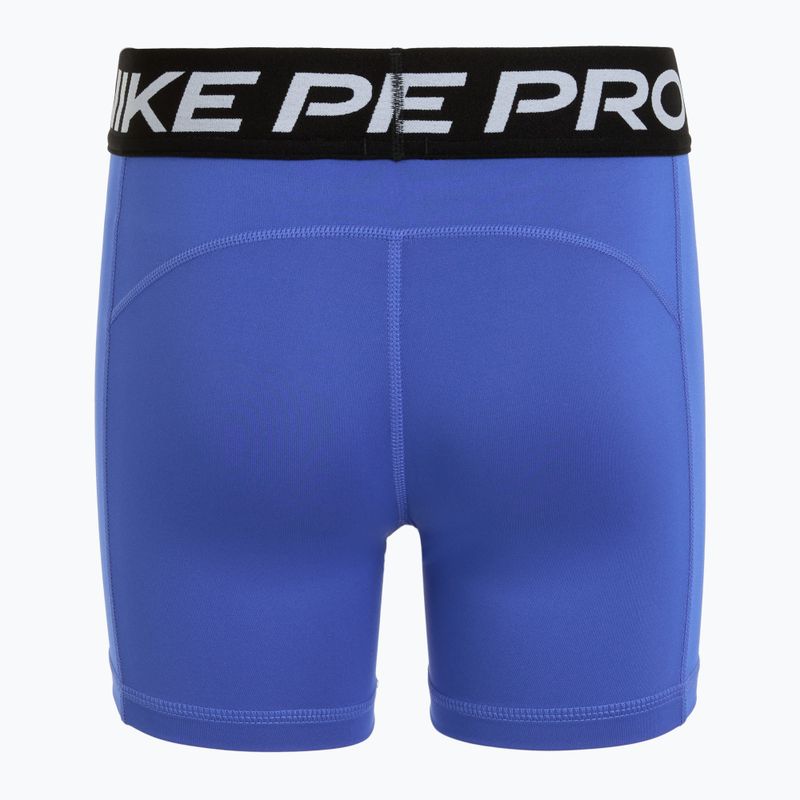 Nike Pro Comet mėlynos/baltos spalvos vaikiški šortai 7