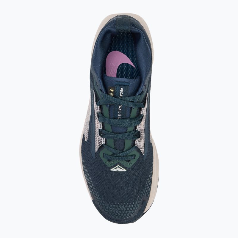 "Nike Pegasus Trail 5 GTX" moteriški bėgimo bateliai armory navy/ metallic silver 5