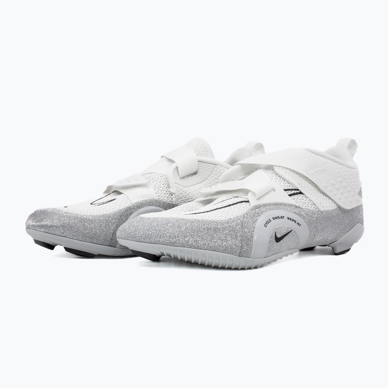 "Nike Superrep Cycle 2 Premium" aukščiausio lygio baltos/ grynos platinos/juodos spalvos kelio bateliai 3