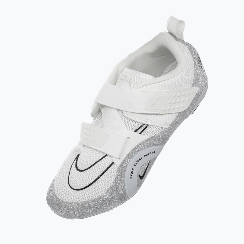 "Nike Superrep Cycle 2 Premium" aukščiausio lygio baltos/ grynos platinos/juodos spalvos kelio bateliai 7