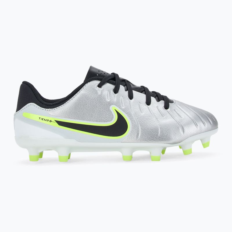 Vaikiški futbolo batai Nike Tiempo Legend 10 Academy FG/MG metallic silver/volt/black 2