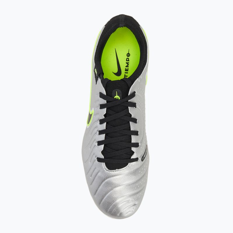 Nike Legend 10 Pro Ag-Pro vyrų futbolo bateliai metallic silver/ volt/ black 5