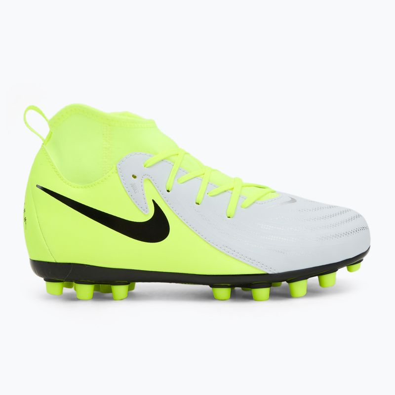 Vaikiški futbolo batai Nike Phantom Luna 2 Academy AG Jr metallic silver/black/volt 2