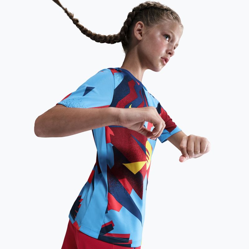 Vaikiški futbolo marškinėliai Nike FC Barcelona Academy Pro SE Pre-Match Jr university blue/opti yellow 5