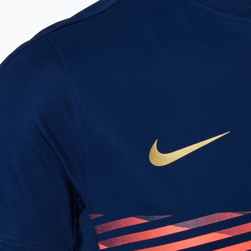 Nike CR7 Academy Dri-FIT mėlyni tuščiaviduriai/ mėlyni tuščiaviduriai/ metaliniai pilki vaikiški futbolo marškinėliai 3