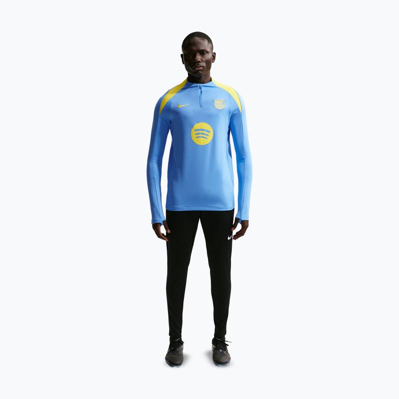 Vyriški futbolo marškinėliai su ilgomis rankovėmis Nike FC Barcelona Strike Fourth Knit Drill Top university blue/opti yellow 2