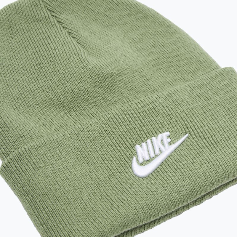 Vaikiška žieminė kepurė Nike Peak oil green/white 3