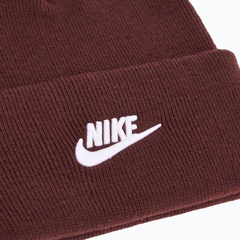 Vaikiška žieminė kepurė Nike Peak burgundy crush/white 3