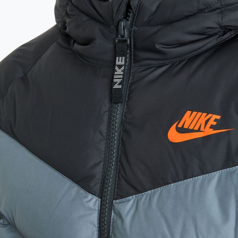 Nike Sportswear Big Kids sintetinė antracito / šaltai pilkos / saugiai oranžinės spalvos striukė 3