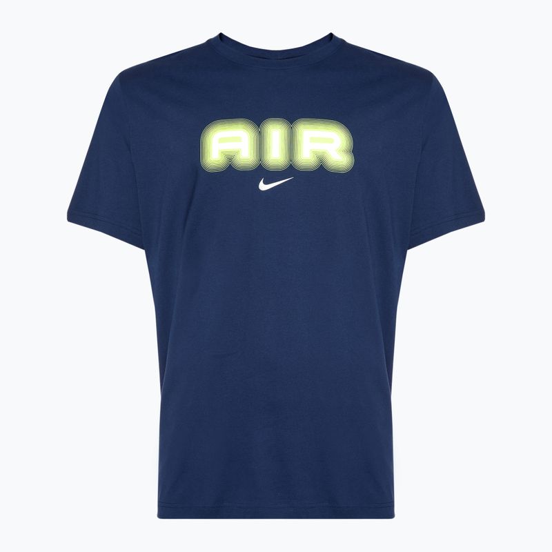 Vyriški marškinėliai Nike Air Graphic midnight navy/volt