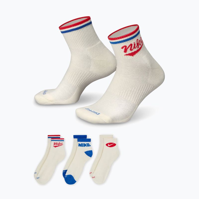 Vyriškos kojinės Nike Everyday Plus Ankle 3 poros multi-color/901 3