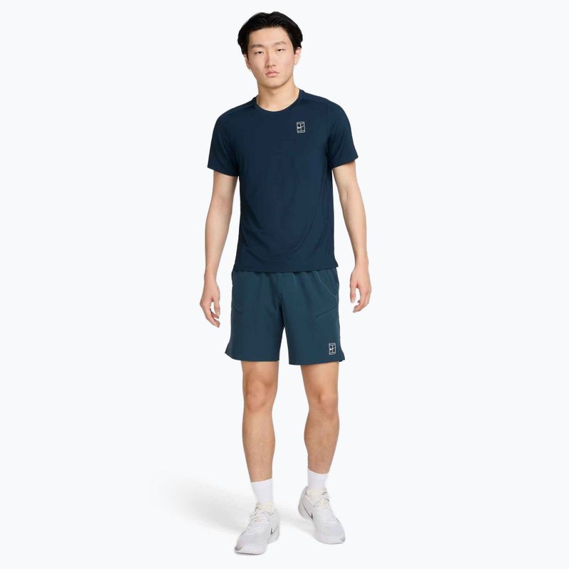Vyriški teniso marškinėliai Nike Court Dri-Fit Advantage armory navy / white 2
