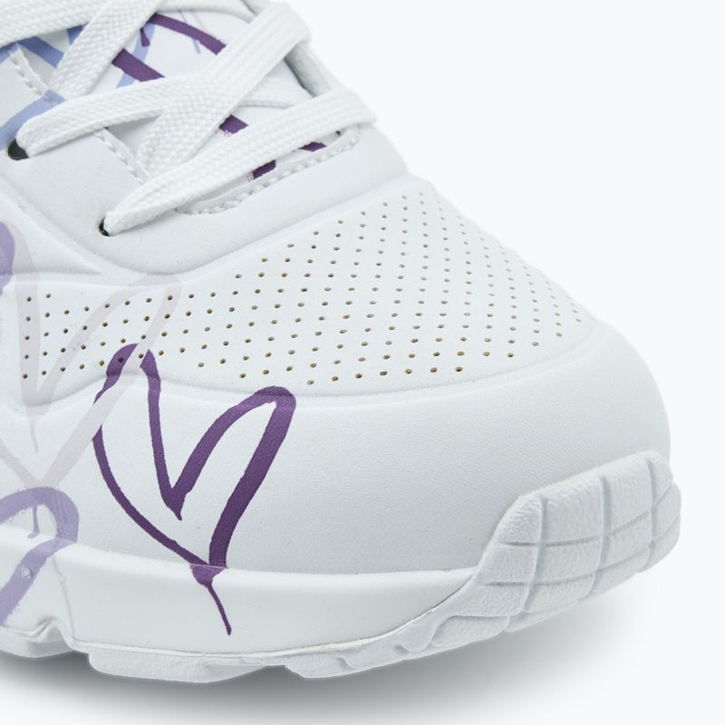 Moteriški batai SKECHERS JGoldcrown Uno Spread The Love white/light purple 7