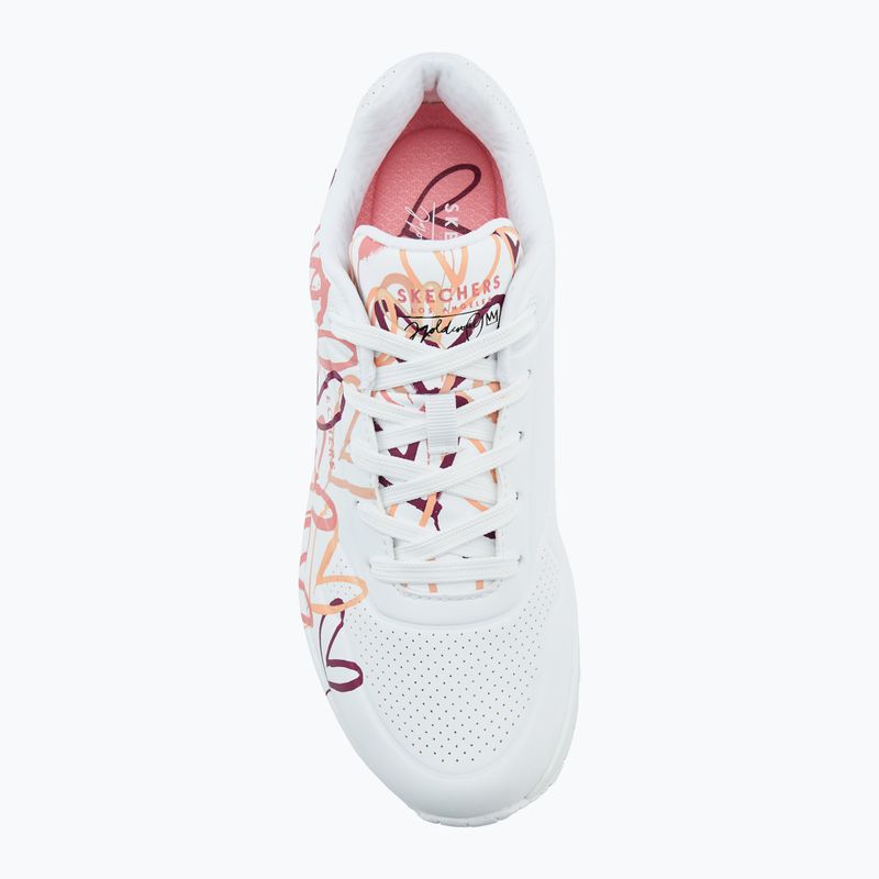 Moteriški batai SKECHERS JGoldcrown Uno Spread The Love white/coral 5