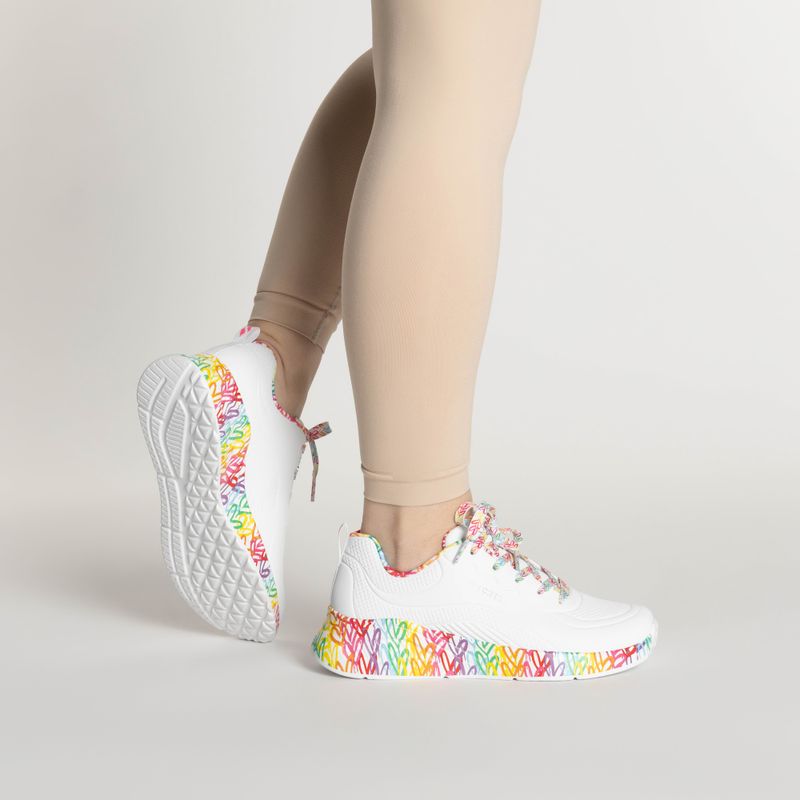 Moteriški batai SKECHERS Uno Lite Exuberant Hearts white/multi 2