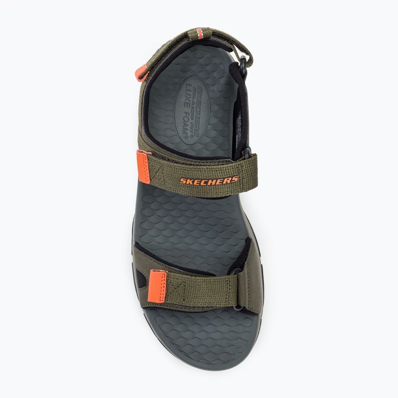 Vyriški sandalai SKECHERS Tresmen Ryer olive/black/orange 5