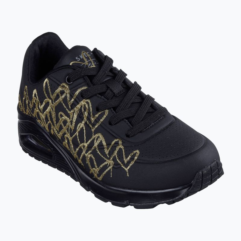 Moteriški batai SKECHERS JGoldcrown Uno Golden Heart black/multicolor metallic 8