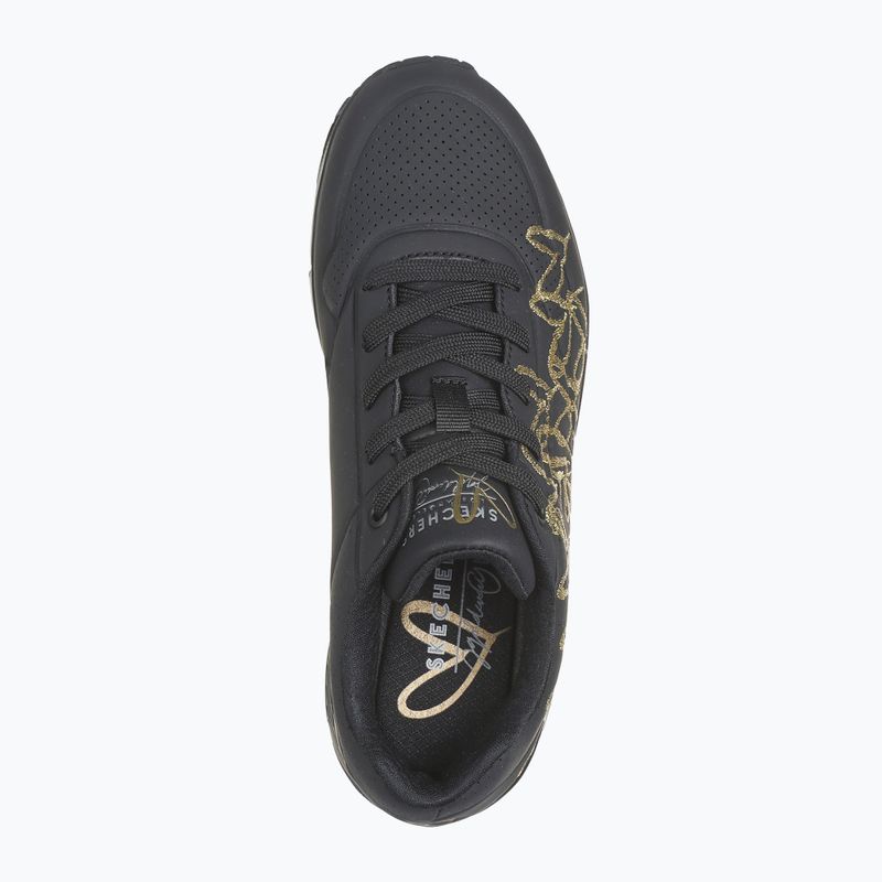 Moteriški batai SKECHERS JGoldcrown Uno Golden Heart black/multicolor metallic 11