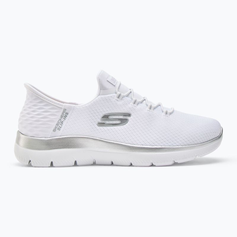 Moteriški batai SKECHERS Summits Diamond Dream white/silver 2