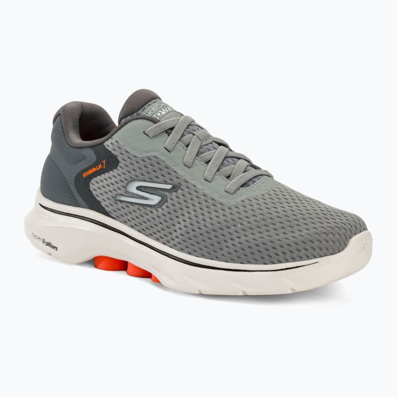 Vyriški batai SKECHERS Go Walk 7 The Construct grey/white/orange