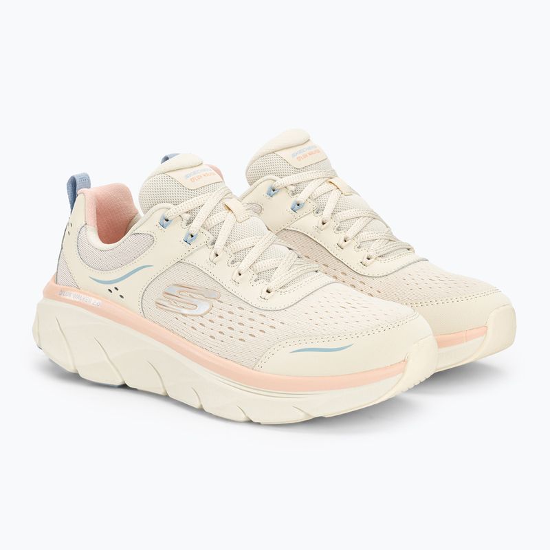 Moteriški batai SKECHERS D'Lux Walker 2.0 Daisy Doll beige/mesh/pink/blue 4