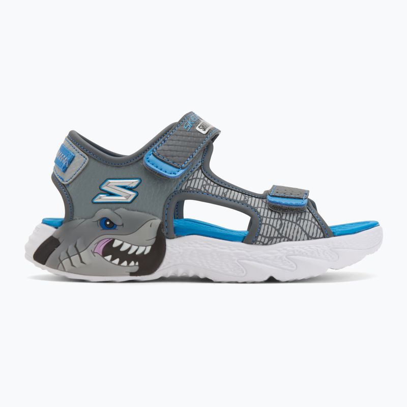 Vaikiškos basutės SKECHERS S-Lights Creature Splash charcoal/blue 2