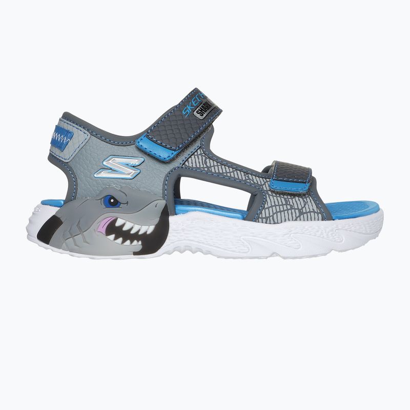 Vaikiškos basutės SKECHERS S-Lights Creature Splash charcoal/blue