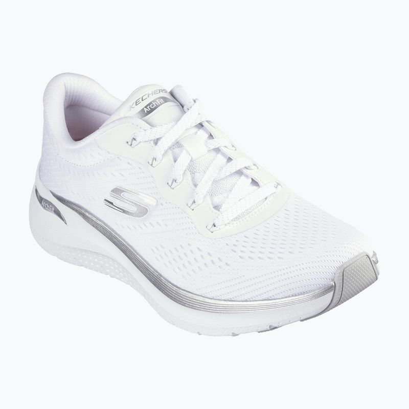 Moteriški batai SKECHERS Arch Fit 2.0 Glow The Distance white/silver 8