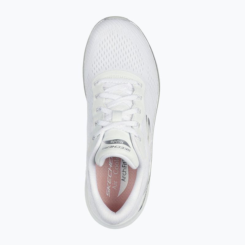 Moteriški batai SKECHERS Arch Fit 2.0 Glow The Distance white/silver 12